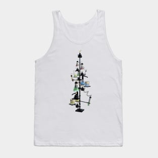 Chemistree Christmas Tree in Lab Glassware Tank Top